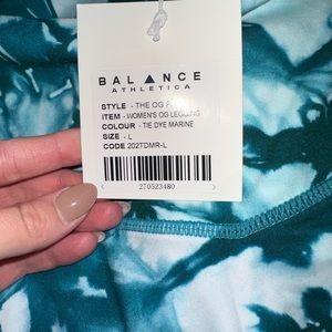 Balance Athletica blue tie dye leggings (“OG Pant”)